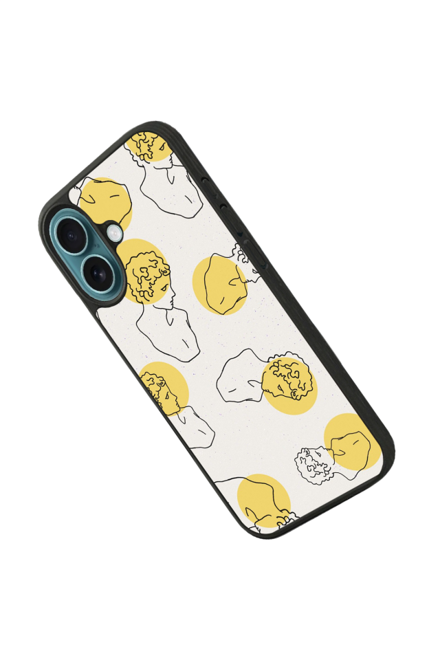 iPhone 16 Plus Uyumlu Line Art Tasarımlı Glossy Premium Kılıf