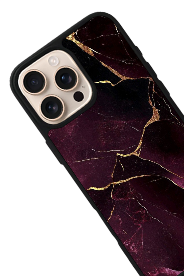 iPhone 15 Pro Max Uyumlu Mermer Marble Tasarımlı Glossy Premium Kılıf