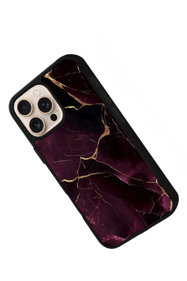 iPhone 15 Pro Max Uyumlu Mermer Marble Tasarımlı Glossy Premium Kılıf