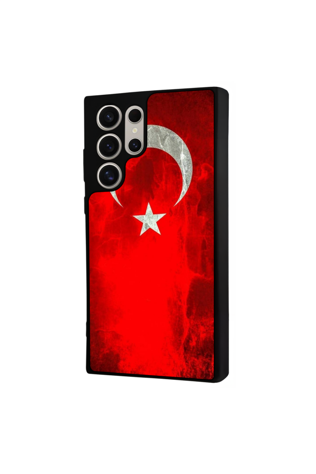 Samsung Galaxy S22 Ultra Uyumlu Türk Bayragi Tasarımlı Glossy Premium Kılıf