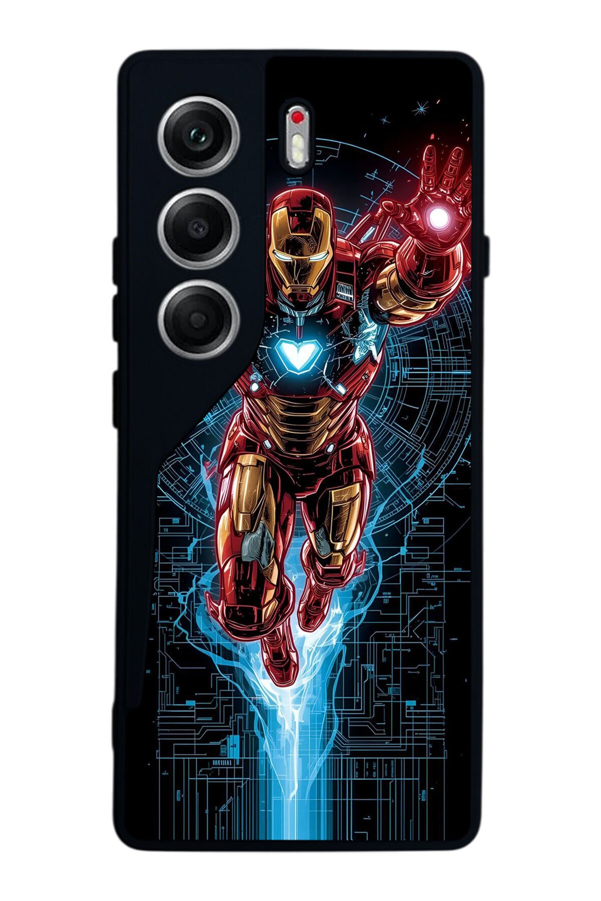 Tecno Camon 40 Uyumlu Iron Man ( Demir Adam ) Tasarımlı Glossy Premium Kılıf
