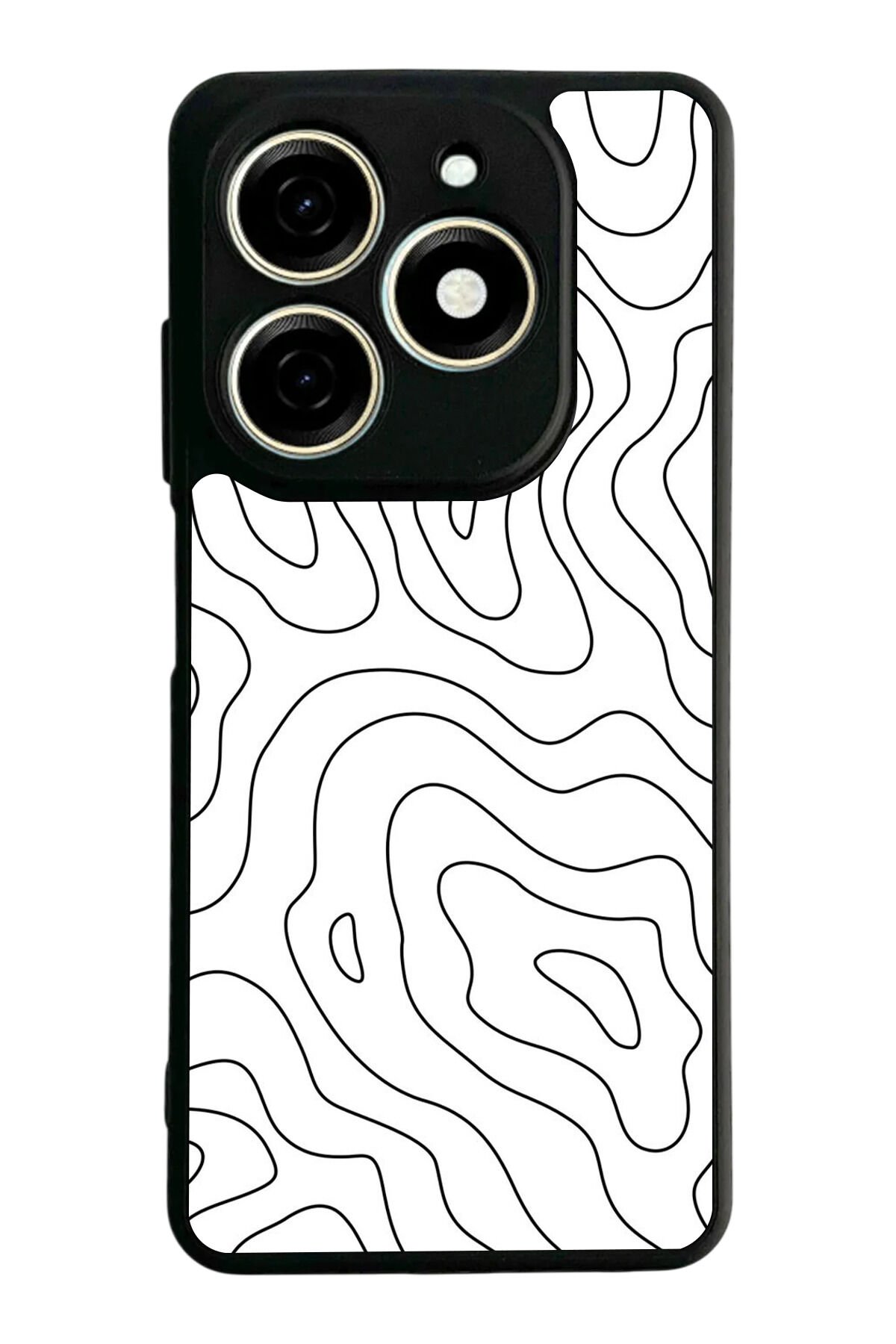 Tecno Spark 20/20C Uyumlu Çizgi Sanatı Tasarımlı Glossy Premium Kılıf