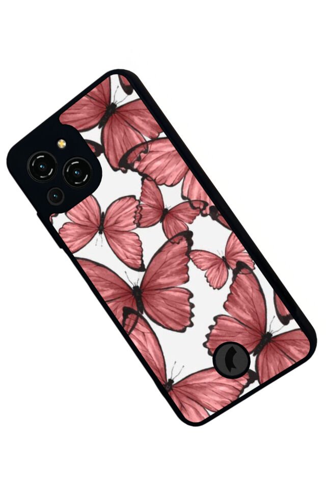 Reeder S23 Pro Max Uyumlu Kelebek Tasarımlı Glossy Premium Kılıf