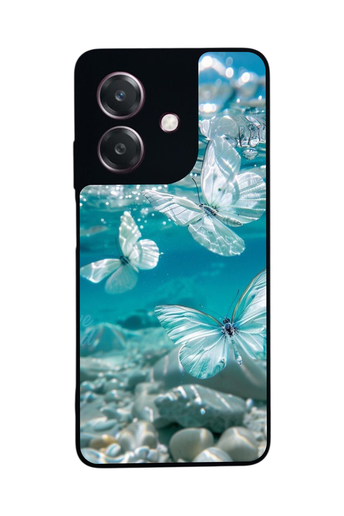 Oppo A3 5G Uyumlu Kelebek Tasarımlı Glossy Premium Kılıf