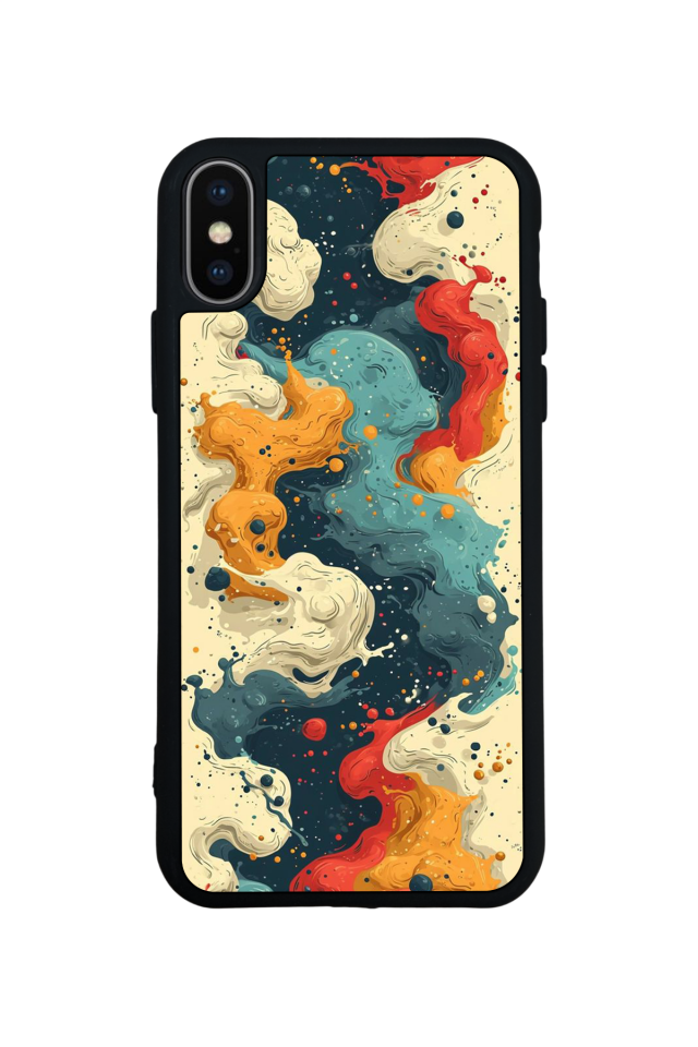 iPhone X/ XS Uyumlu Abstract Tasarımlı Glossy Premium Kılıf