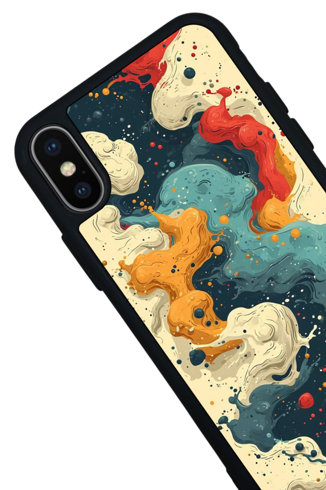 iPhone X/ XS Uyumlu Abstract Tasarımlı Glossy Premium Kılıf