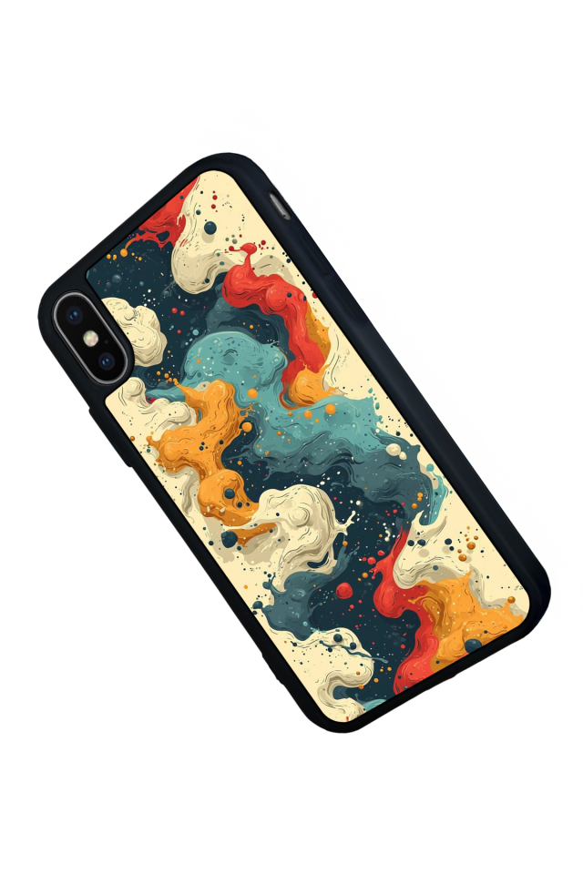 iPhone X/ XS Uyumlu Abstract Tasarımlı Glossy Premium Kılıf