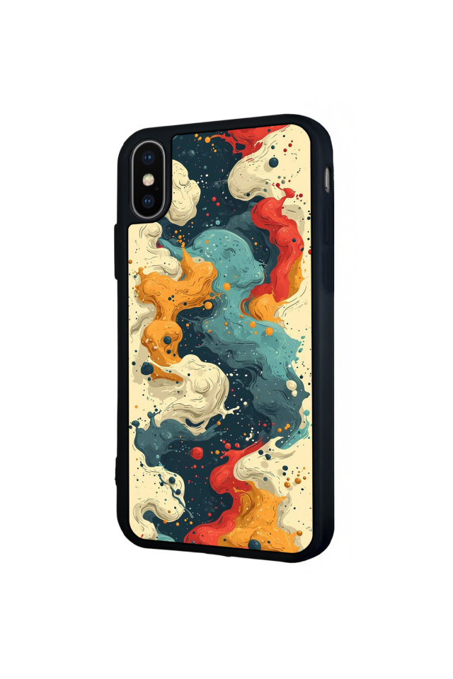 iPhone X/ XS Uyumlu Abstract Tasarımlı Glossy Premium Kılıf