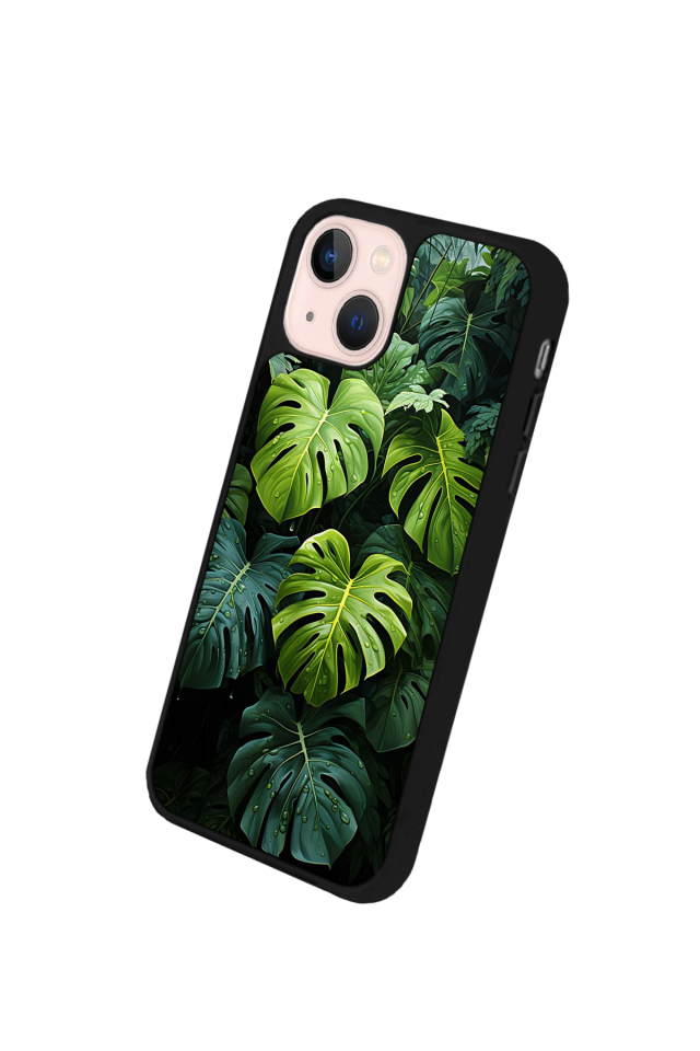 iPhone 13/14 Uyumlu Botanik Tasarımlı Glossy Premium Kılıf