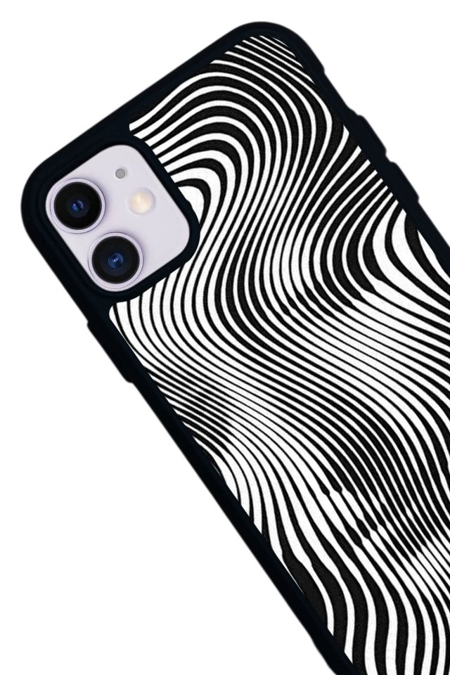 iPhone 11 Uyumlu Çizgi Sanatı Tasarımlı Glossy Premium Kılıf