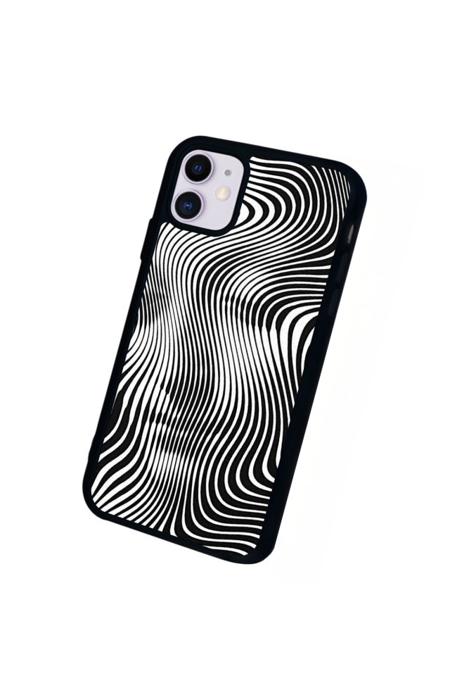 iPhone 11 Uyumlu Çizgi Sanatı Tasarımlı Glossy Premium Kılıf