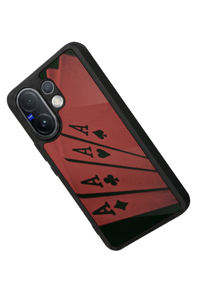 Vivo V60 Uyumlu Kart Tasarımlı Glossy Premium Kılıf