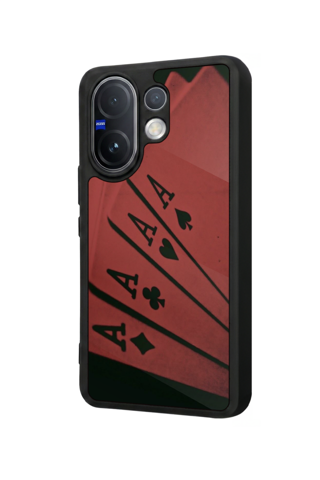 Vivo V60 Uyumlu Kart Tasarımlı Glossy Premium Kılıf