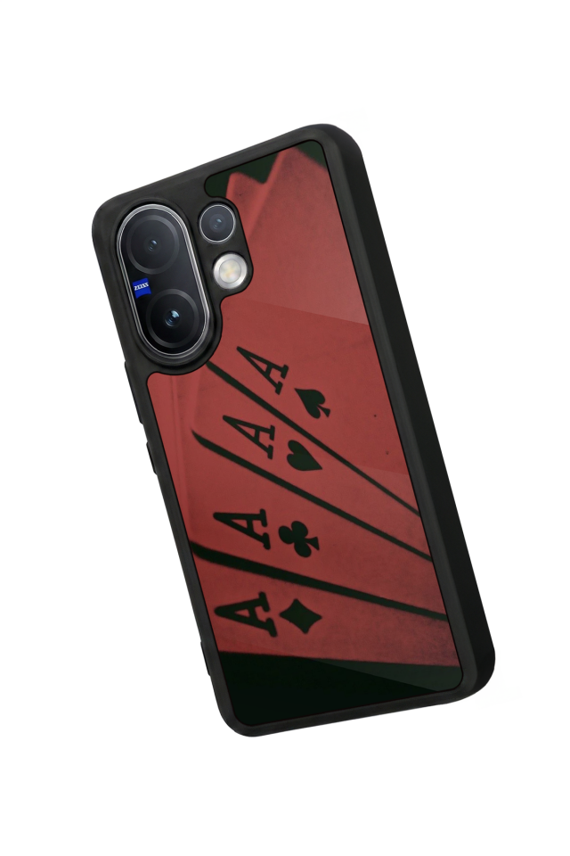 Vivo V60 Uyumlu Kart Tasarımlı Glossy Premium Kılıf