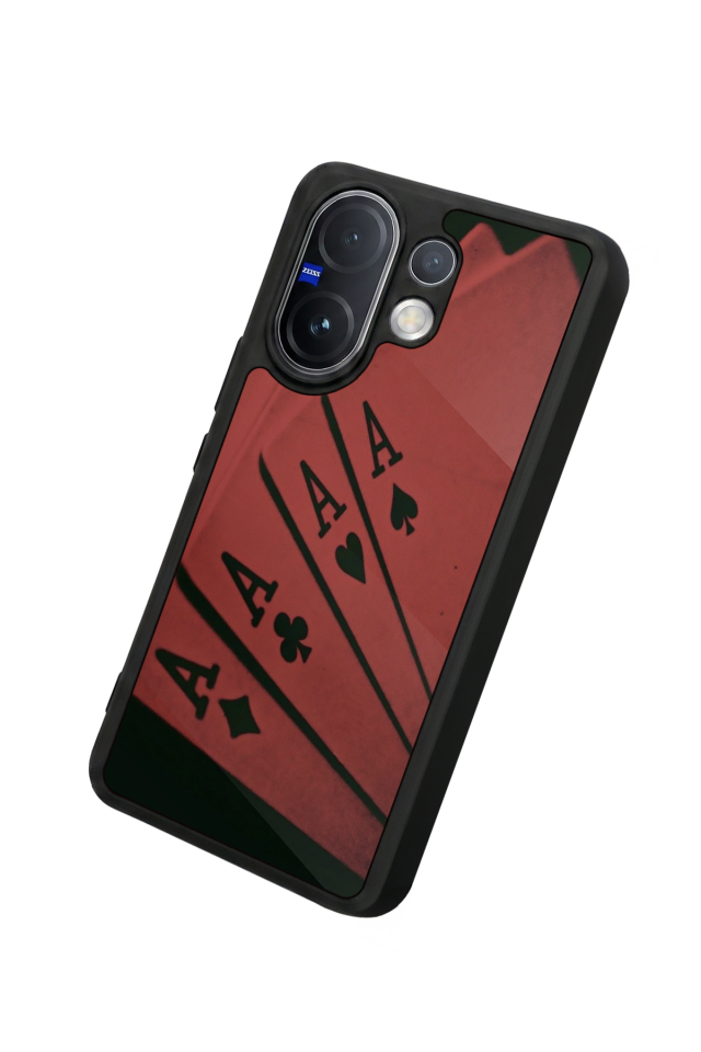 Vivo V60 Uyumlu Kart Tasarımlı Glossy Premium Kılıf