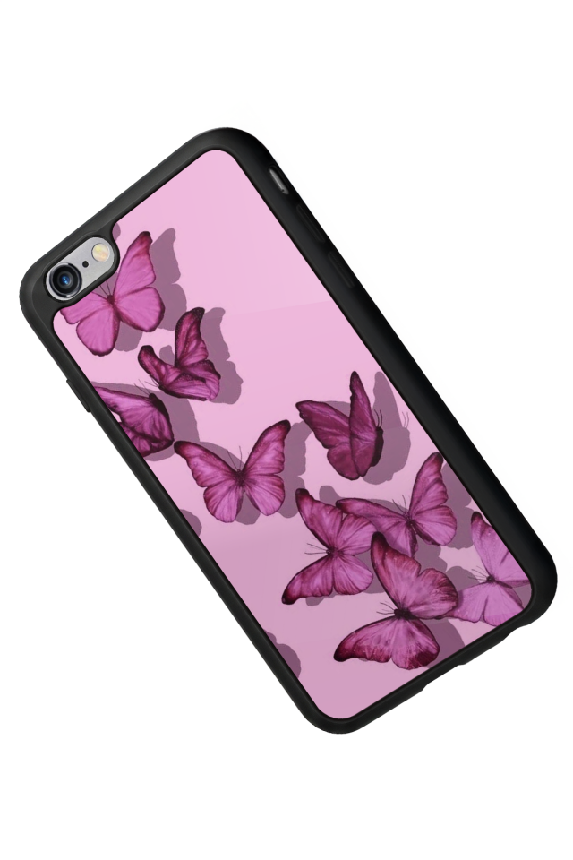 iPhone 6s Plus Uyumlu Kelebek Tasarımlı Glossy Premium Kılıf