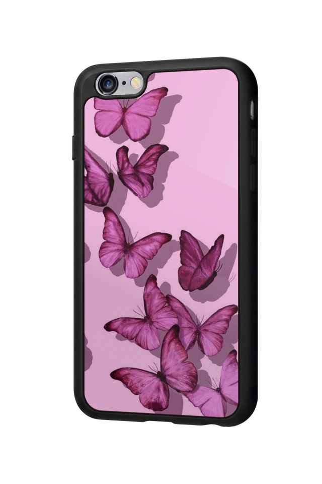 iPhone 6s Plus Uyumlu Kelebek Tasarımlı Glossy Premium Kılıf