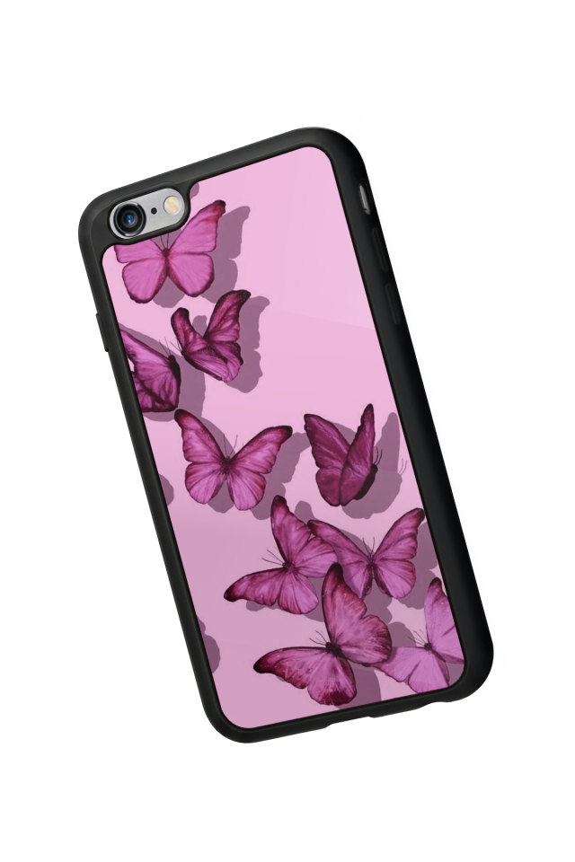 iPhone 6s Plus Uyumlu Kelebek Tasarımlı Glossy Premium Kılıf