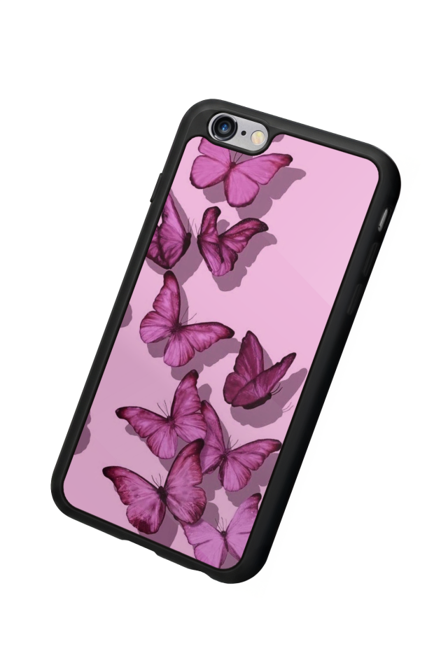 iPhone 6s Plus Uyumlu Kelebek Tasarımlı Glossy Premium Kılıf