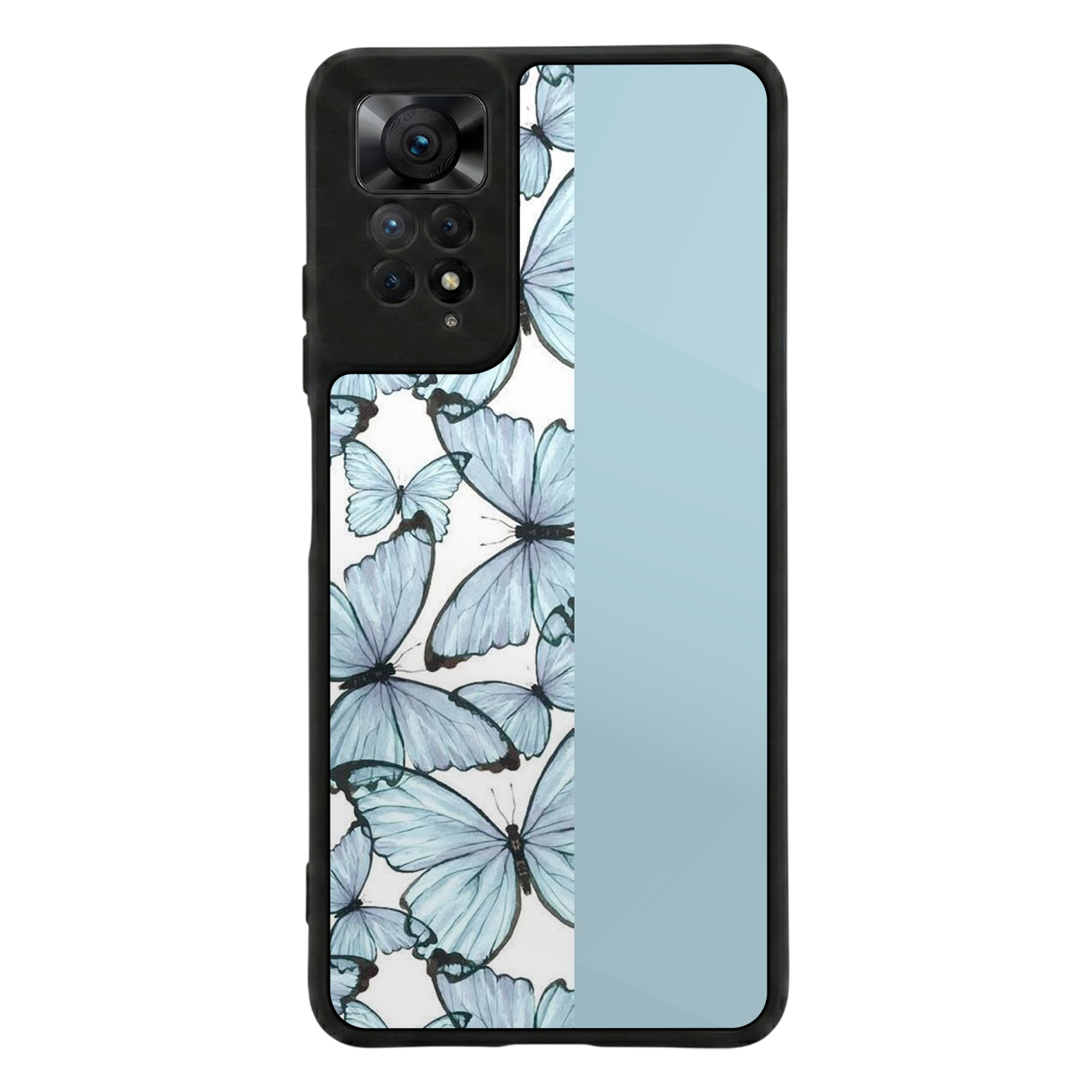 Xiaomi Redmi Note 11 Pro Uyumlu Kelebek Tasarımlı Glossy Premium Kılıf
