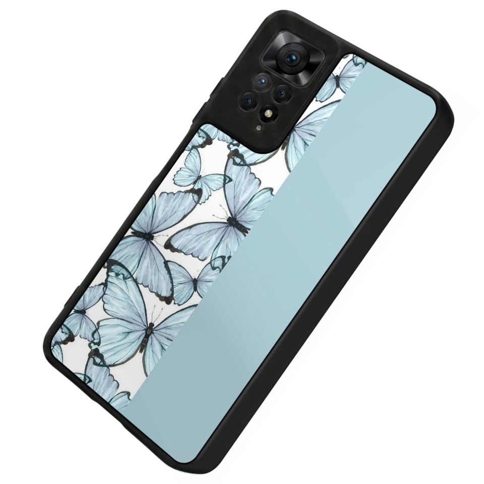 Xiaomi Redmi Note 11 Pro Uyumlu Kelebek Tasarımlı Glossy Premium Kılıf
