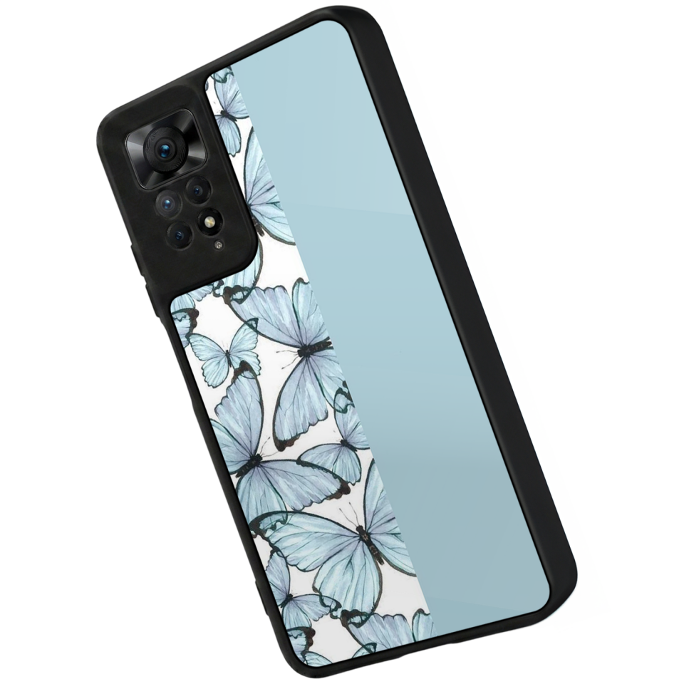 Xiaomi Redmi Note 11 Pro Uyumlu Kelebek Tasarımlı Glossy Premium Kılıf