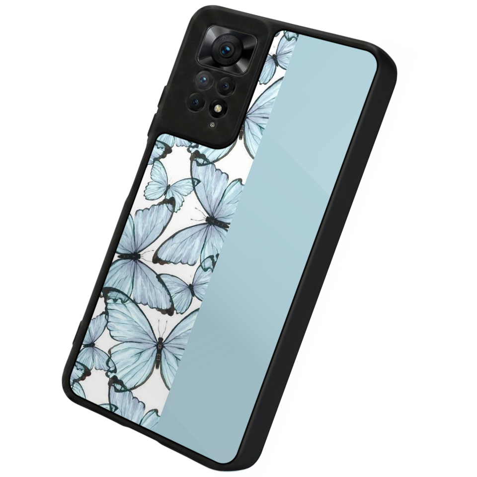 Xiaomi Redmi Note 11 Pro Uyumlu Kelebek Tasarımlı Glossy Premium Kılıf