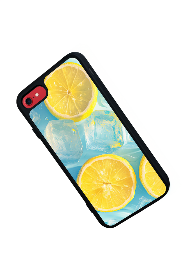 iPhone SE Uyumlu Limon Tasarımlı Glossy Premium Kılıf