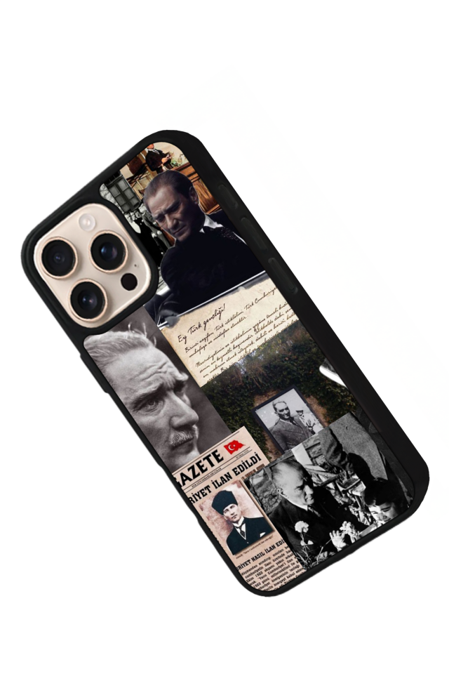 iPhone 14 Pro Uyumlu Mustafa Kemal Ataturk Tasarımlı Glossy Premium Kılıf