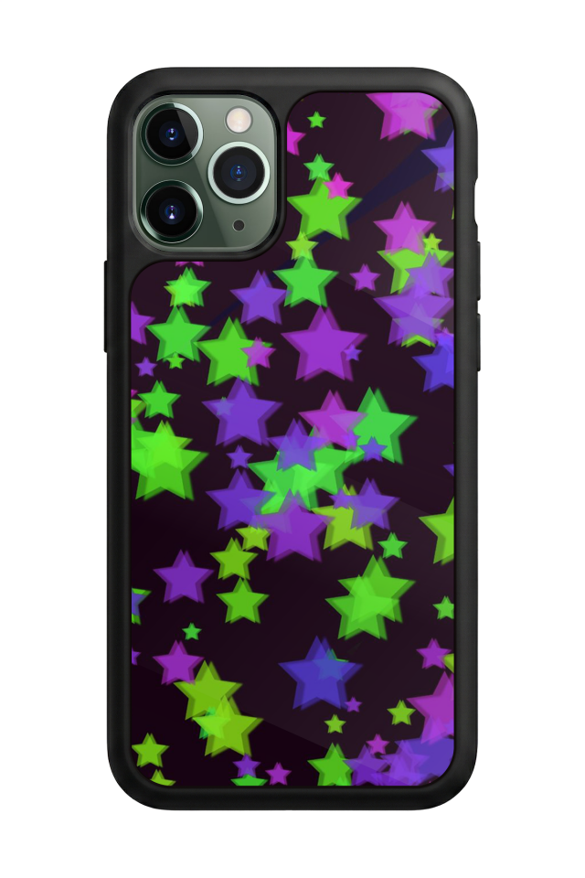 iPhone 11 Pro Max Uyumlu Retro Yildizlar Tasarımlı Glossy Premium Kılıf