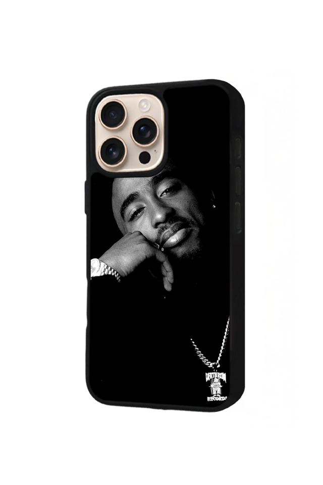 iPhone 15 Pro Uyumlu Tupac Tasarımlı Glossy Premium Kılıf