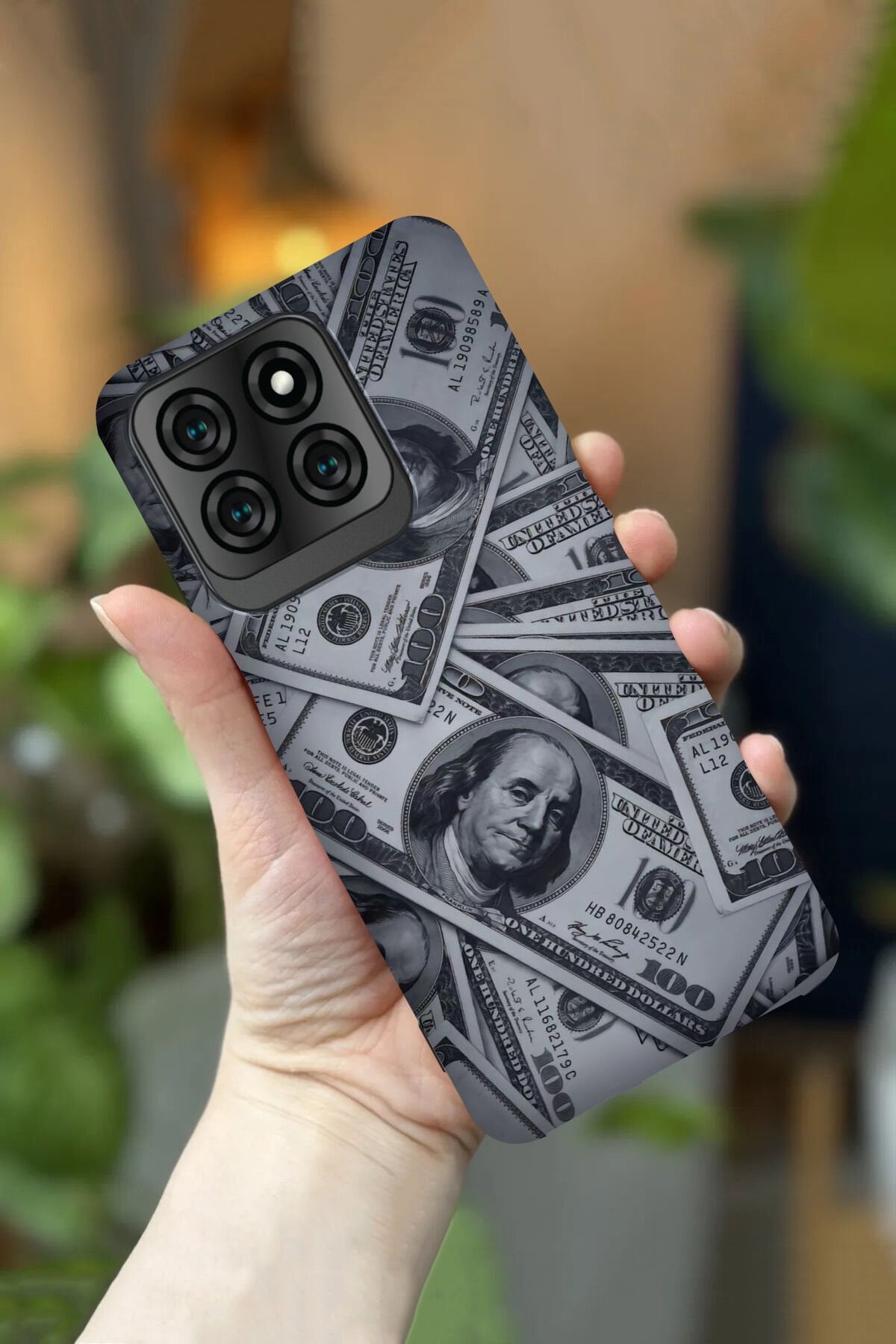 Reeder S71 Uyumlu Kamera Korumalı Para Desenli HD Baskılı Silikon Kılıf