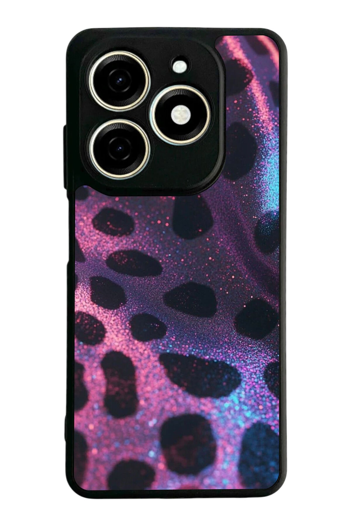 Infınıx Smart 8 Pro Uyumlu Hologram Leopar Tasarımlı Glossy Premium Kılıf