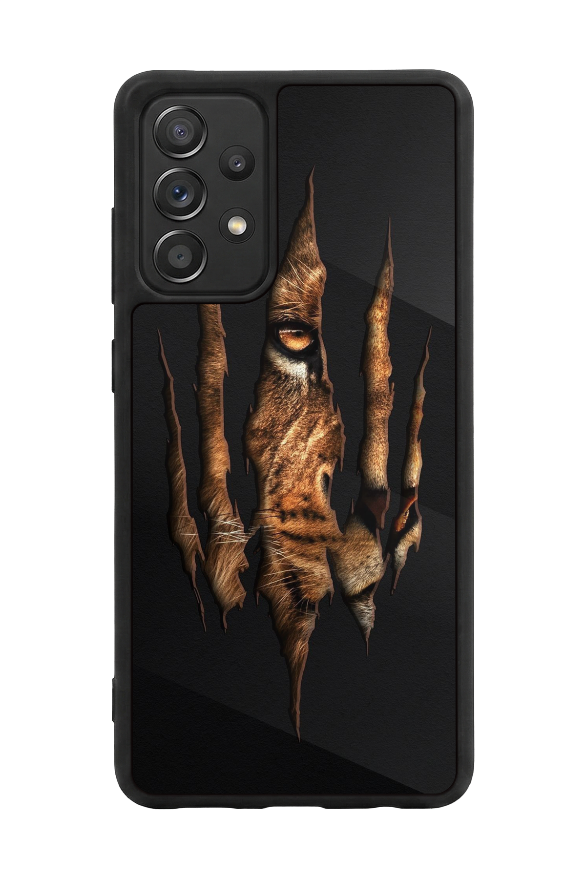 Samsung Galaxy A72 Uyumlu Aslan Tasarımlı Glossy Premium Kılıf