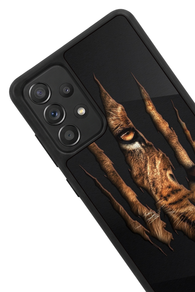 Samsung Galaxy A72 Uyumlu Aslan Tasarımlı Glossy Premium Kılıf