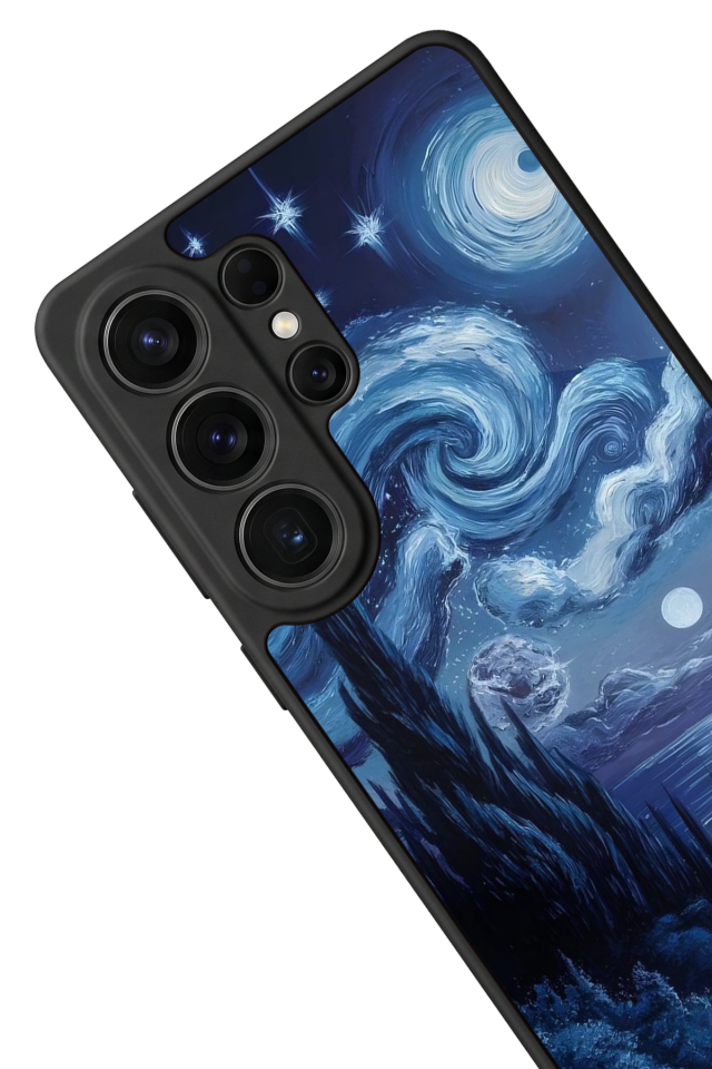 Samsung Galaxy S26 Ultra Uyumlu Ay Tasarımlı Glossy Premium Kılıf