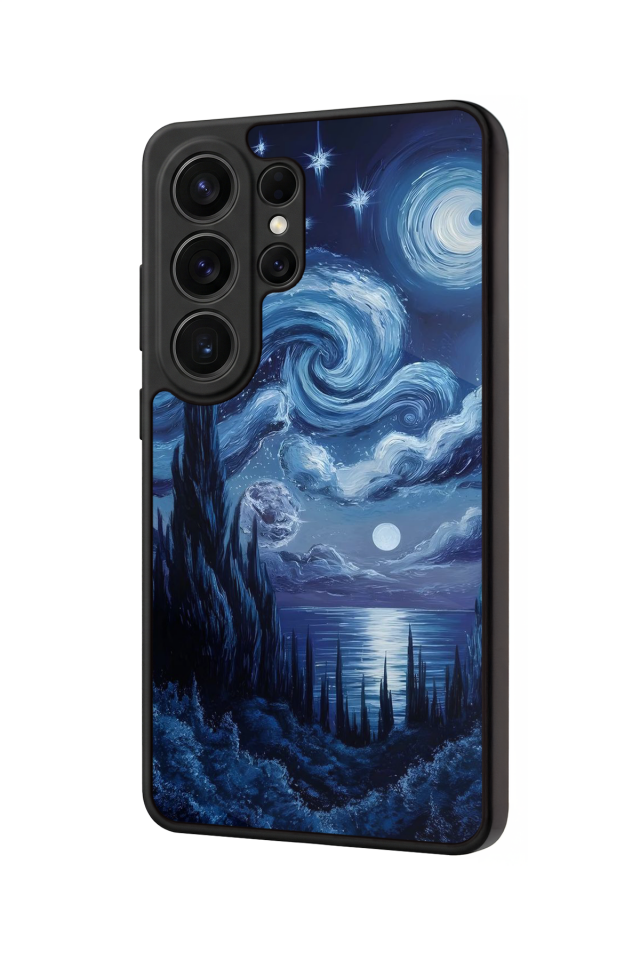 Samsung Galaxy S26 Ultra Uyumlu Ay Tasarımlı Glossy Premium Kılıf