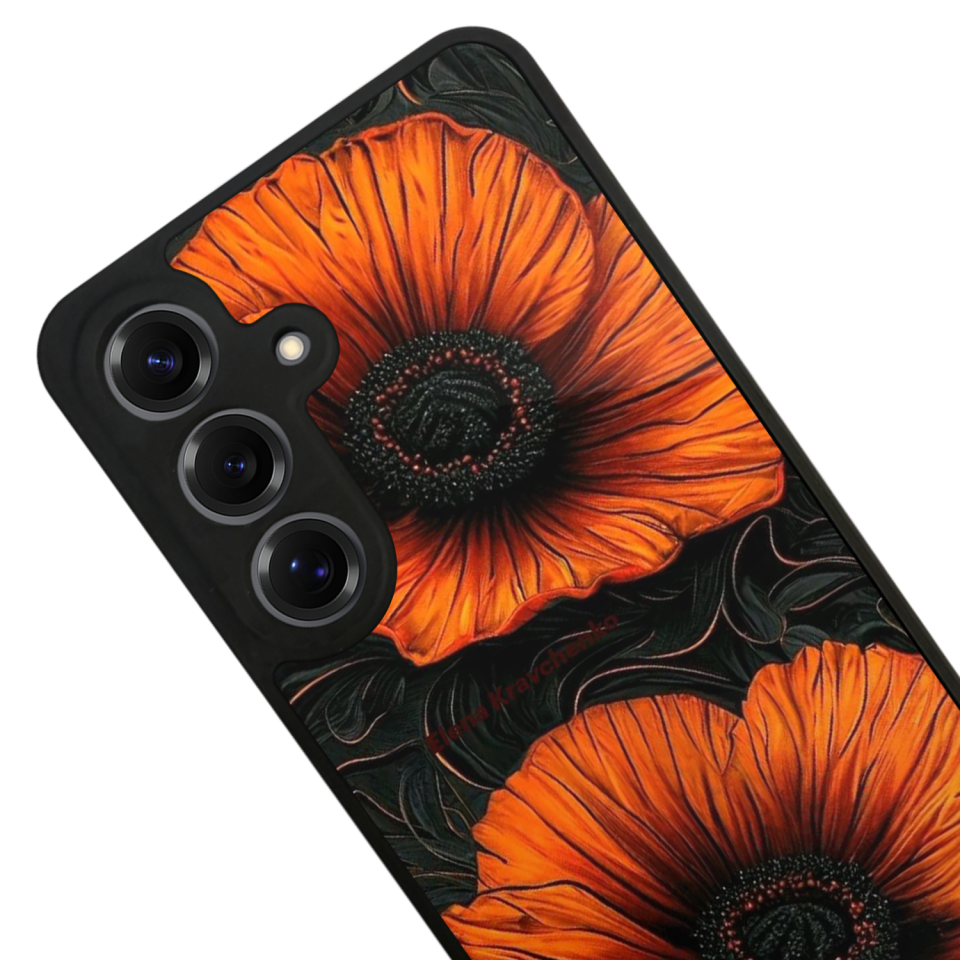 Samsung Galaxy S25 Uyumlu Botanik Tasarımlı Glossy Premium Kılıf