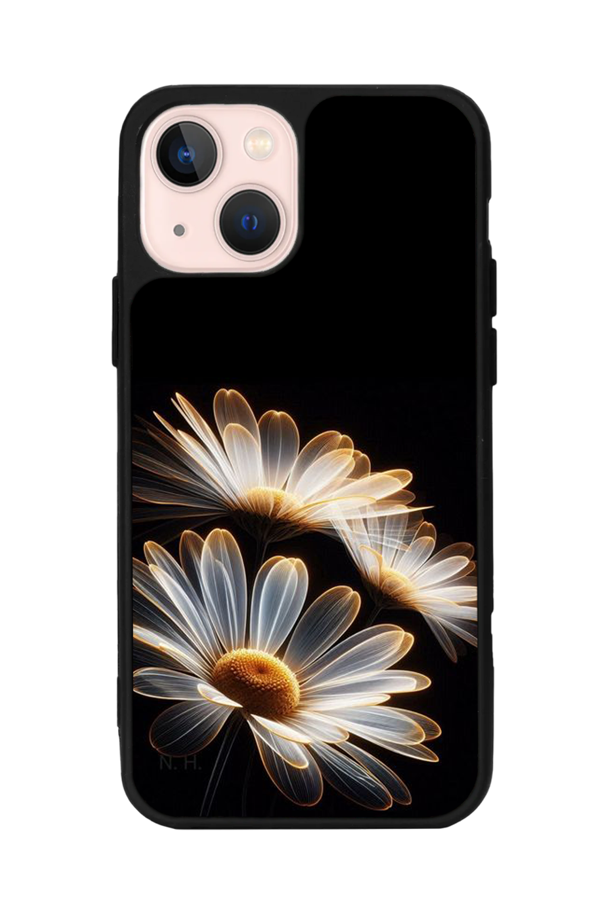 iPhone 13 Mini Uyumlu Cicek Tasarımlı Glossy Premium Kılıf