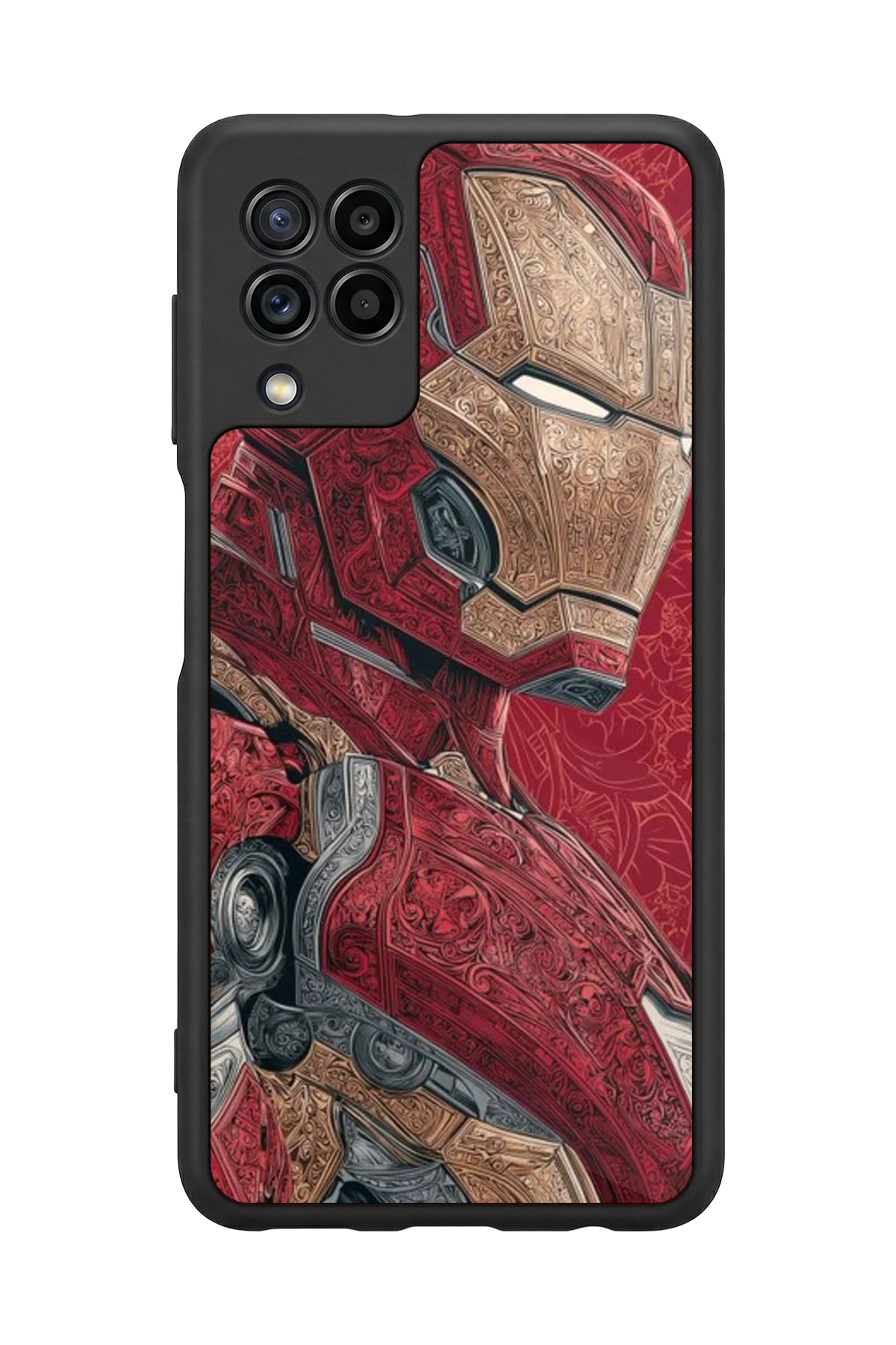 Samsung Galaxy M22 Uyumlu  Iron Man ( Demir Adam ) Tasarımlı Glossy Premium Kılıf