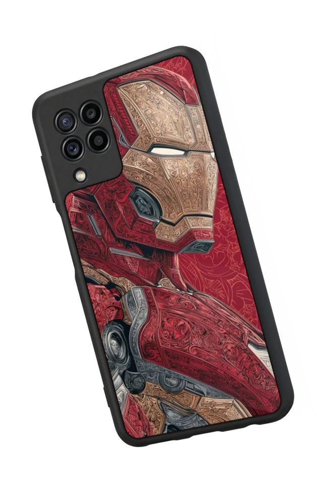 Samsung Galaxy M22 Uyumlu  Iron Man ( Demir Adam ) Tasarımlı Glossy Premium Kılıf