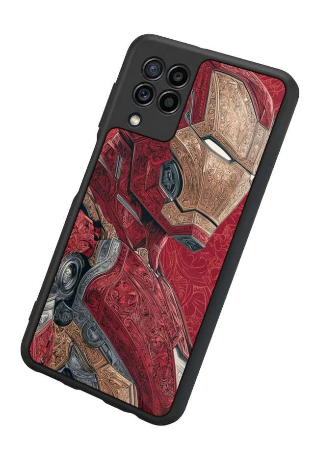 Samsung Galaxy M22 Uyumlu  Iron Man ( Demir Adam ) Tasarımlı Glossy Premium Kılıf