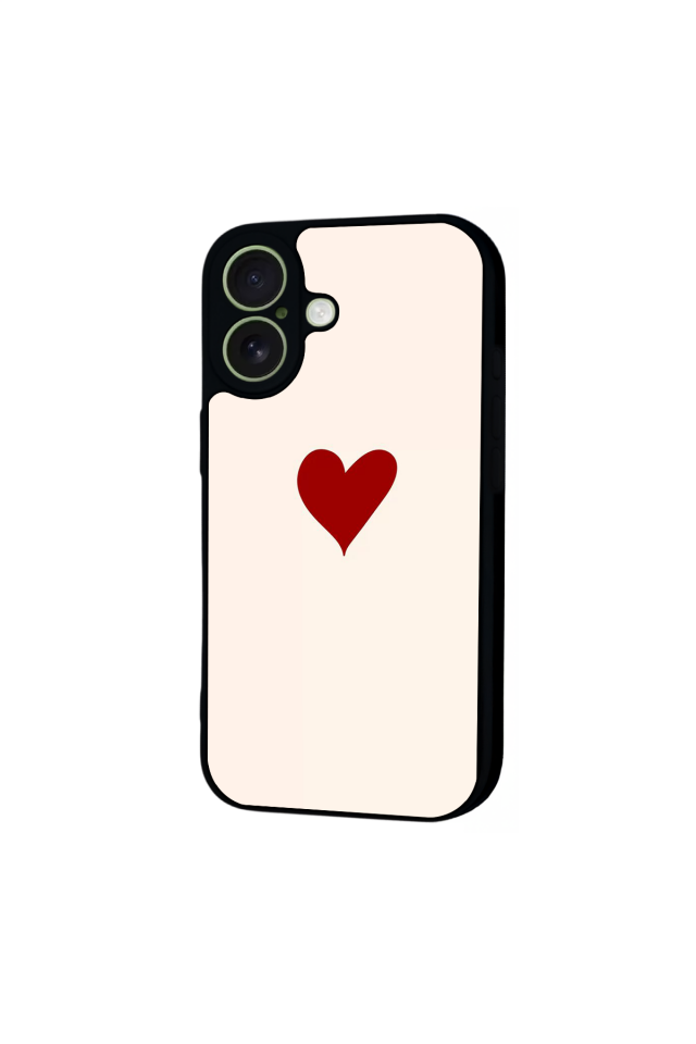 iPhone 17 Uyumlu Kalp Love Tasarımlı Glossy Premium Kılıf