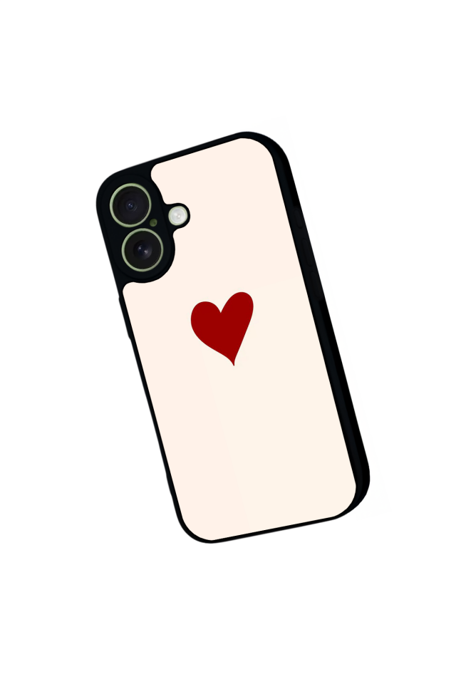 iPhone 17 Uyumlu Kalp Love Tasarımlı Glossy Premium Kılıf