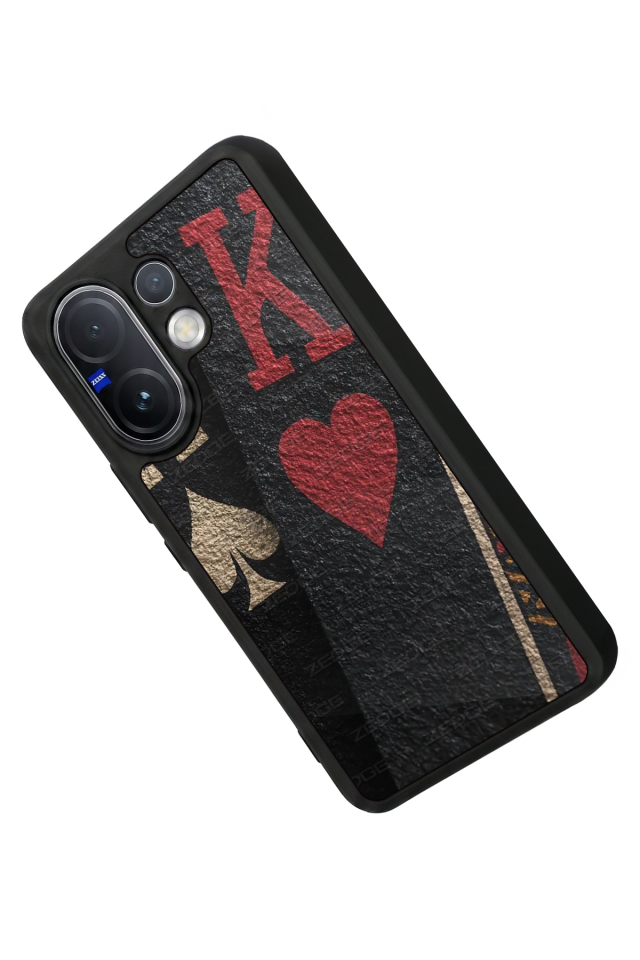 Vivo V60 Uyumlu Kart Tasarımlı Glossy Premium Kılıf