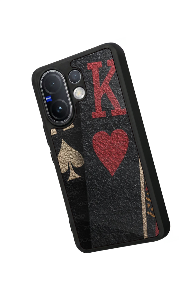 Vivo V60 Uyumlu Kart Tasarımlı Glossy Premium Kılıf
