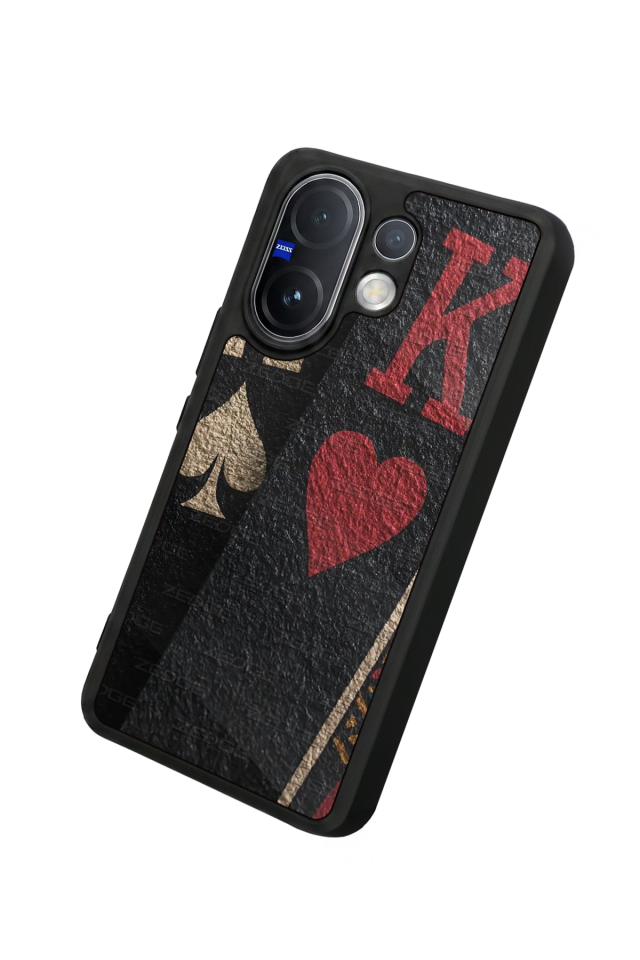 Vivo V60 Uyumlu Kart Tasarımlı Glossy Premium Kılıf