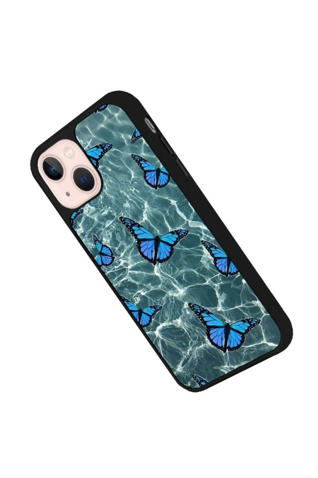 iPhone 15 Plus Uyumlu Kelebek Tasarımlı Glossy Premium Kılıf