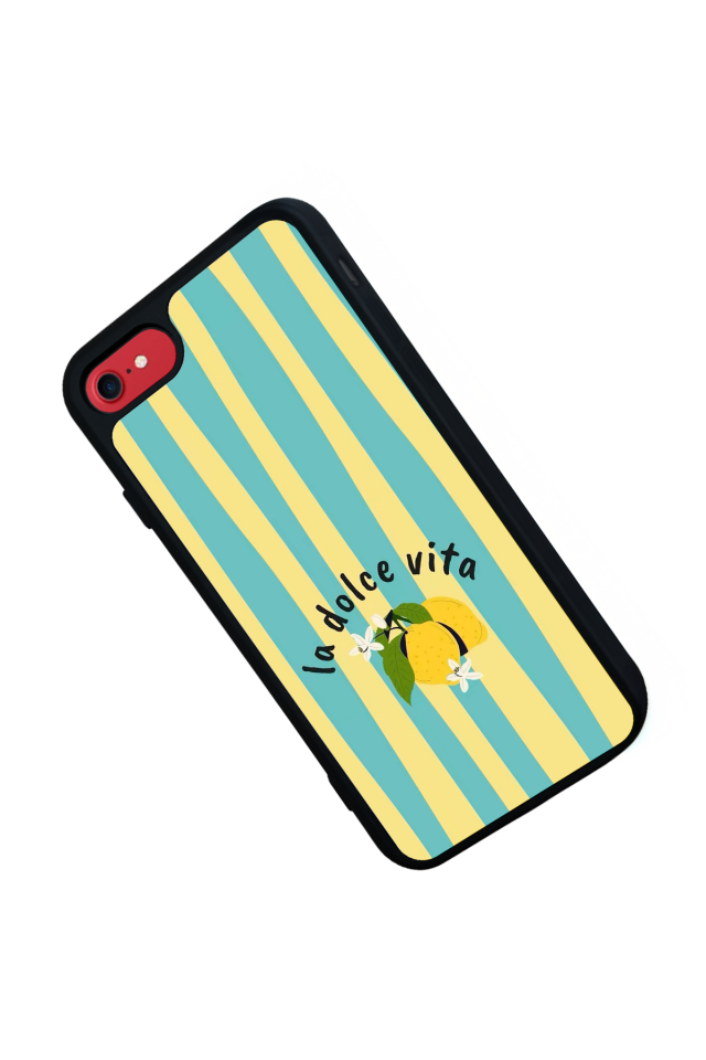 iPhone SE Uyumlu Limon Tasarımlı Glossy Premium Kılıf