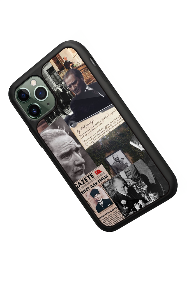 iPhone 11 Pro Max Uyumlu Mustafa Kemal Ataturk Tasarımlı Glossy Premium Kılıf